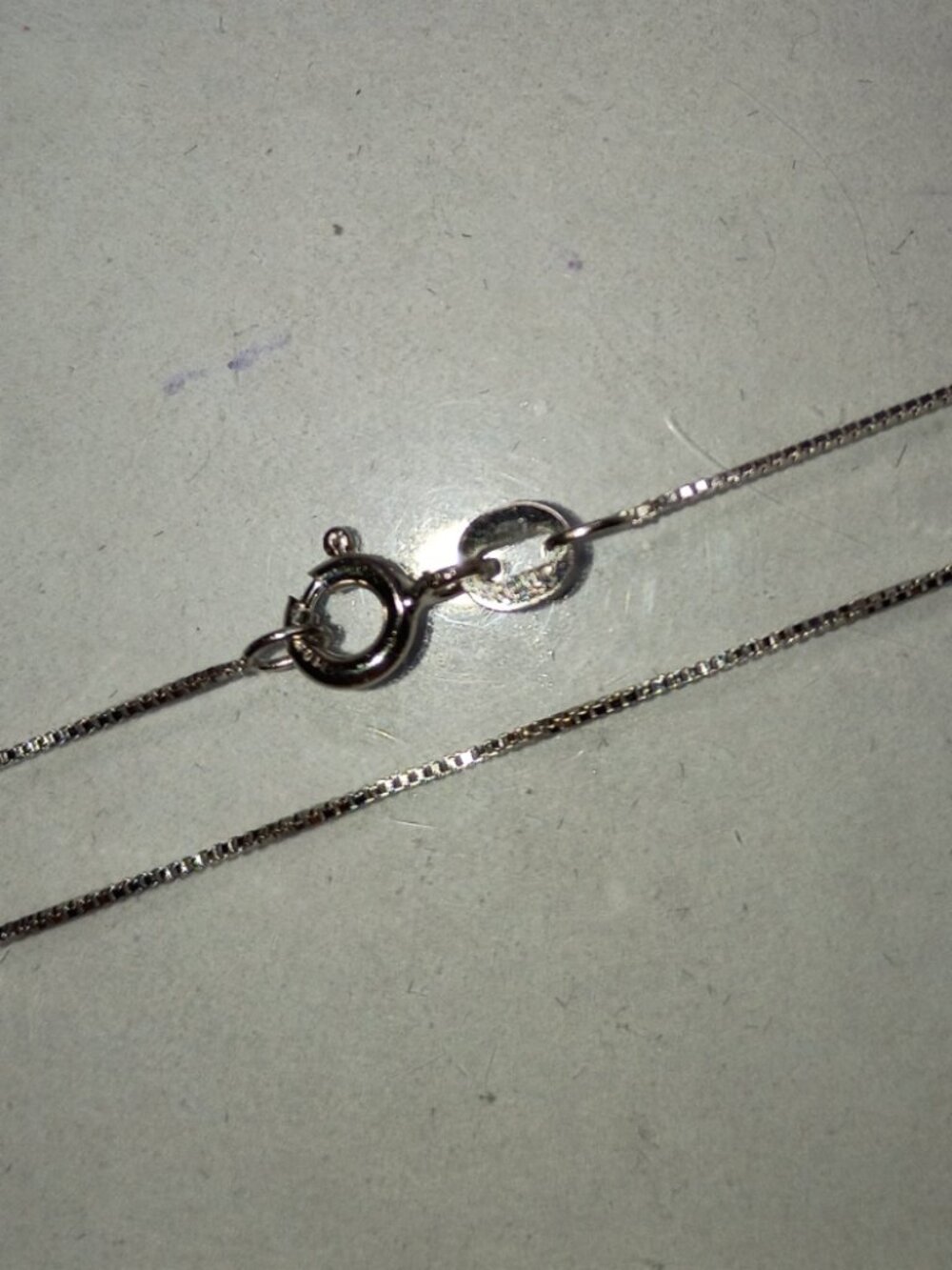 10Kt Solid White Gold Box Chain - Italian-Made